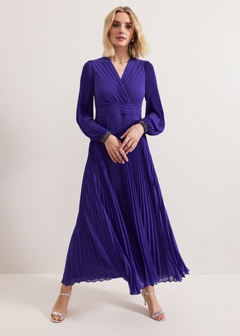 Phase Eight Vila Beaded Dress Purple Australia | NI6875910